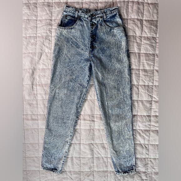 Vintage Palmetto's 100% Cotton Light Acid Wash Tapered Denim Mom Jeans - 26 - Picture 1 of 10